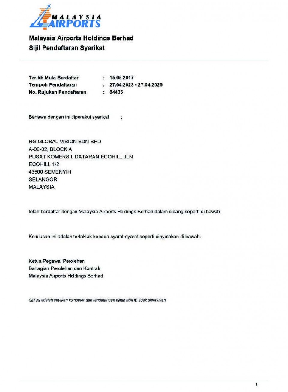 MAHB Certification